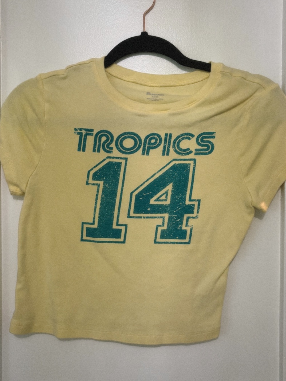 No Boundaries Yellow "Tropics 14" Short Sleeve Tee